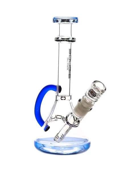 Bougie Glass - Mini Beaker With Color Accents And Arm (10")