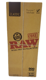 Raw Classic 1 1/4" Size Pre-Rolled Cone - 900ct./Display