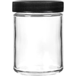 8Oz Glass Jars With Child Proof Black Lid (10 pcs)