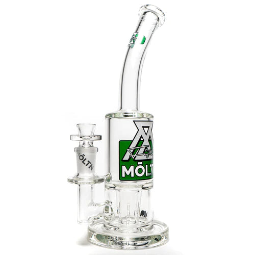 Moltn Glass - Fifty Bubbler - Medium - GÿZR Perc - Green Classic Label