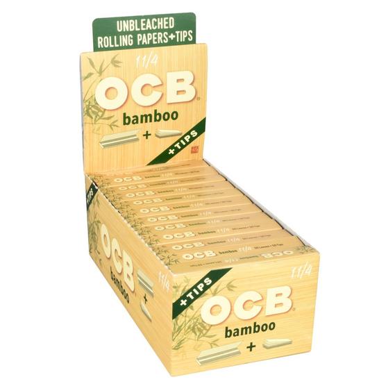 OCB Bamboo 1 1/4 Rolling Papers + Tips