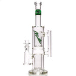 Moltn Glass - Sixty Five - Double Can Perc - Green Sig.