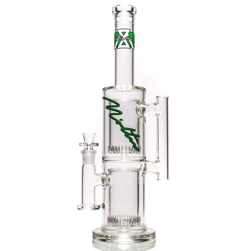 Moltn Glass - Eighty - Double Can Perc - Green Sig.