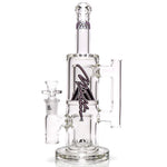 Moltn Glass - Fifty Bubbler - Double Can Perc - Purple Sig. Logo