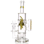 Moltn Glass - Fifty Bubbler - Double GÿZR Perc - Yellow Sig. Logo