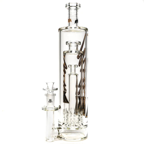 Moltn Glass - Eighty Bottle - Tall - Triple Bottle Perc - Gold Signature Label