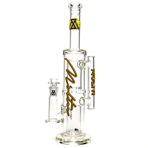 Moltn Glass - Sixty Five - Double Can Perc - Yellow Signature Label