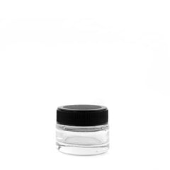 5mL Black Plastic Top Clear Glass Jar ( Child Proof)