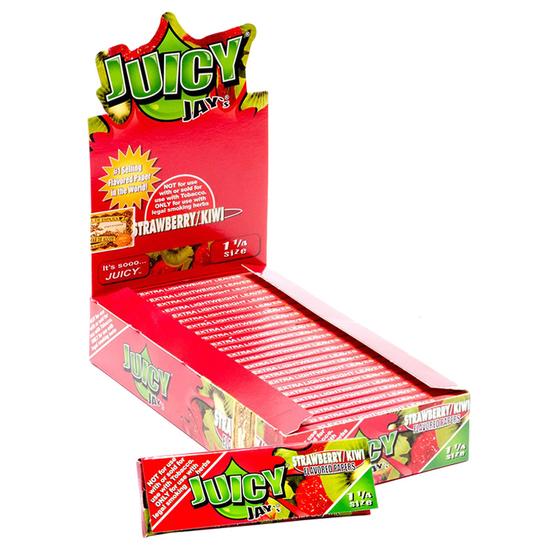 Juicy Jay's 1 1/4" Size Rolling Paper Strawberry Kiwi Flavor