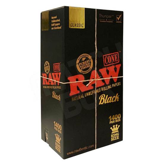 RAW Black Cone King Size - 1400ct./Display