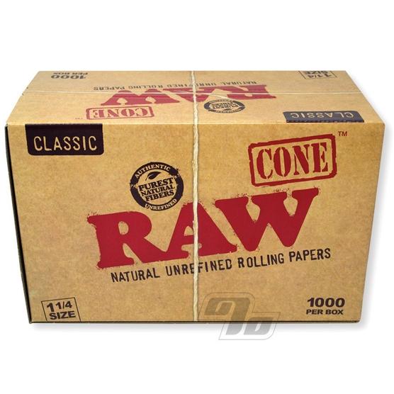 Raw Cones 1 1/4" Size -1000 (Per Box)