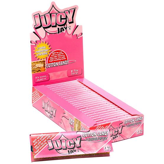 Juicy Jay's 1 1/4" Size Rolling Paper Cotton Candy Flavor