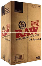 Raw Classic 98 Select Pre-Rolled Cone - 1400ct./Display