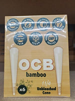 OCB Bamboo Unbleached 1 1/4 Size Cones (32 Packs)