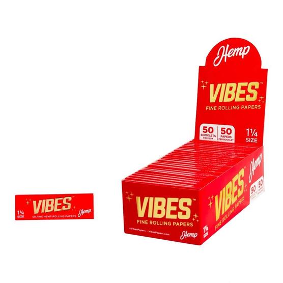 Vibes Hemp 1 1/4" Size Rolling Papers